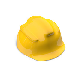 Construction yellow helmet isolated  on a white  background 3d