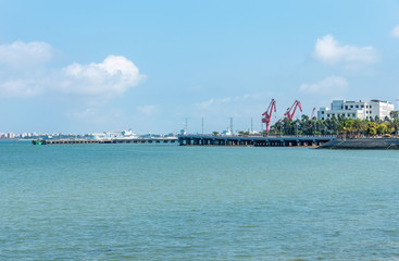 Obraz premium Scenery of Bao Sheng Wharf, Zhanjiang City