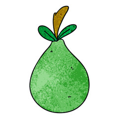 quirky hand drawn cartoon pear