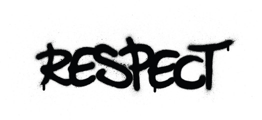 graffiti respect word sprayed in black over white © johnjohnson