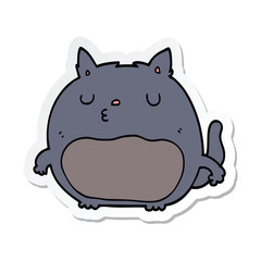 sticker of a cartoon cat