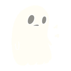 cartoon of a kawaii cute ghost