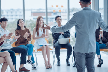 Achieve Business Excellence as concept. The conceptual Business integrity. The winner people...