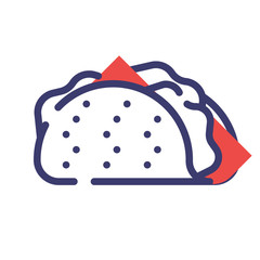 Taco FlatOutline illustration