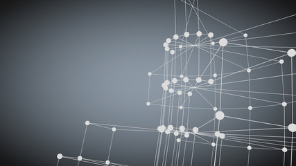 Abstract pattern of geometric lines and points background