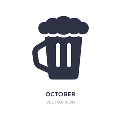 october icon on white background. Simple element illustration from Alcohol concept.