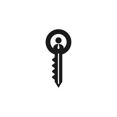Key employee icon design template vector isolated