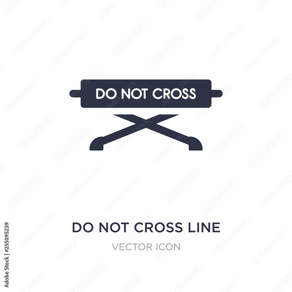 Poster do not cross line icon on white background. simple element illustration from alert concept.