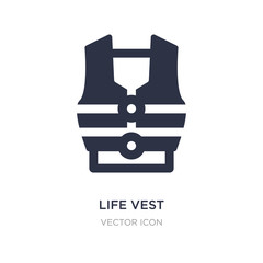 life vest icon on white background. Simple element illustration from Alert concept.