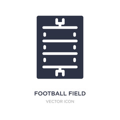 football field icon on white background. Simple element illustration from American football concept.