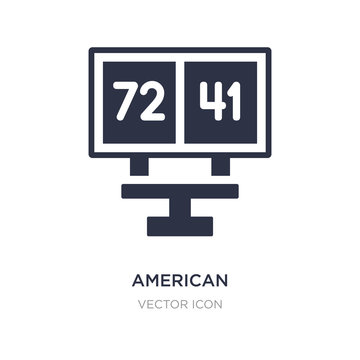 american football scores icon on white background. Simple element illustration from American football concept.
