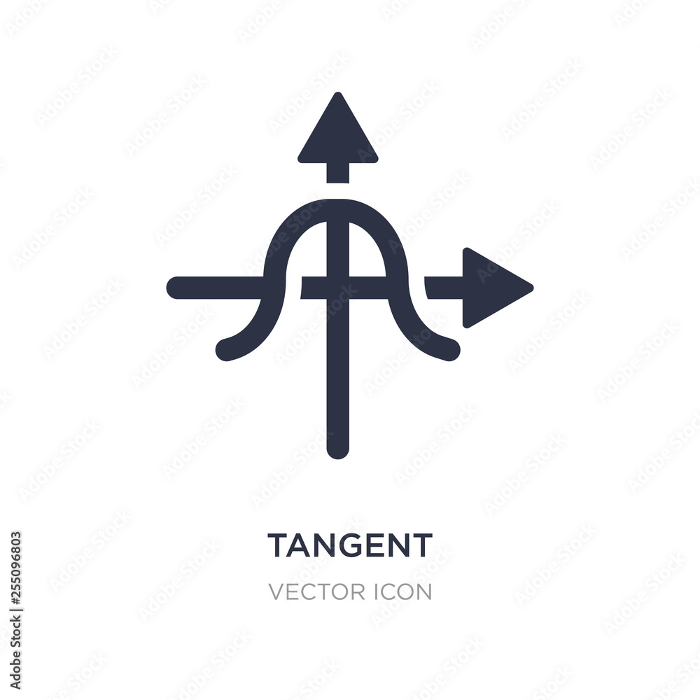 Poster tangent icon on white background. simple element illustration from analytics concept.