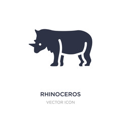 rhinoceros icon on white background. Simple element illustration from Animals concept.