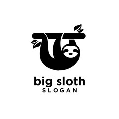 sloth logo icon designs vector illustration symbol template © Alpha Vector