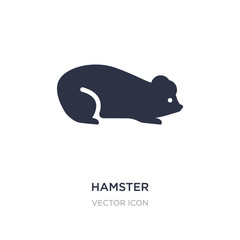 hamster icon on white background. Simple element illustration from Animals concept.