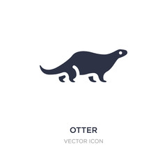 otter icon on white background. Simple element illustration from Animals concept.