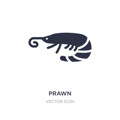 prawn icon on white background. Simple element illustration from Animals concept.