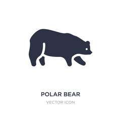 polar bear icon on white background. Simple element illustration from Animals concept.