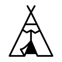 person tent Solid illustration © Chanut-is