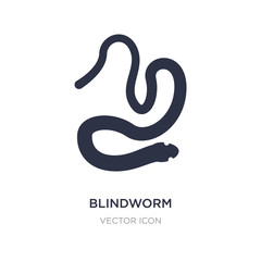Fototapeta premium blindworm icon on white background. Simple element illustration from Animals concept.