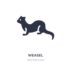 weasel icon on white background. Simple element illustration from Animals concept.