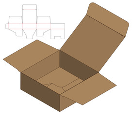 Box packaging die cut template design. 3d mock-up