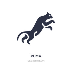 puma icon on white background. Simple element illustration from Animals concept.