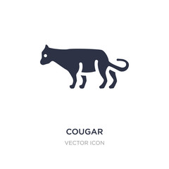 cougar icon on white background. Simple element illustration from Animals concept.