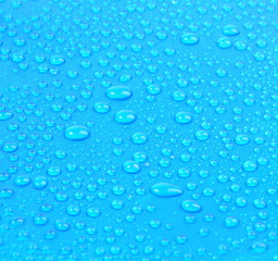 Drops on blue background