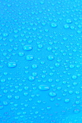 Drops on blue background