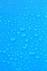Drops on blue background
