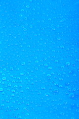 Drops on blue background