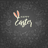 Grußkarte zu Ostern mit Happy Easter Wunsch