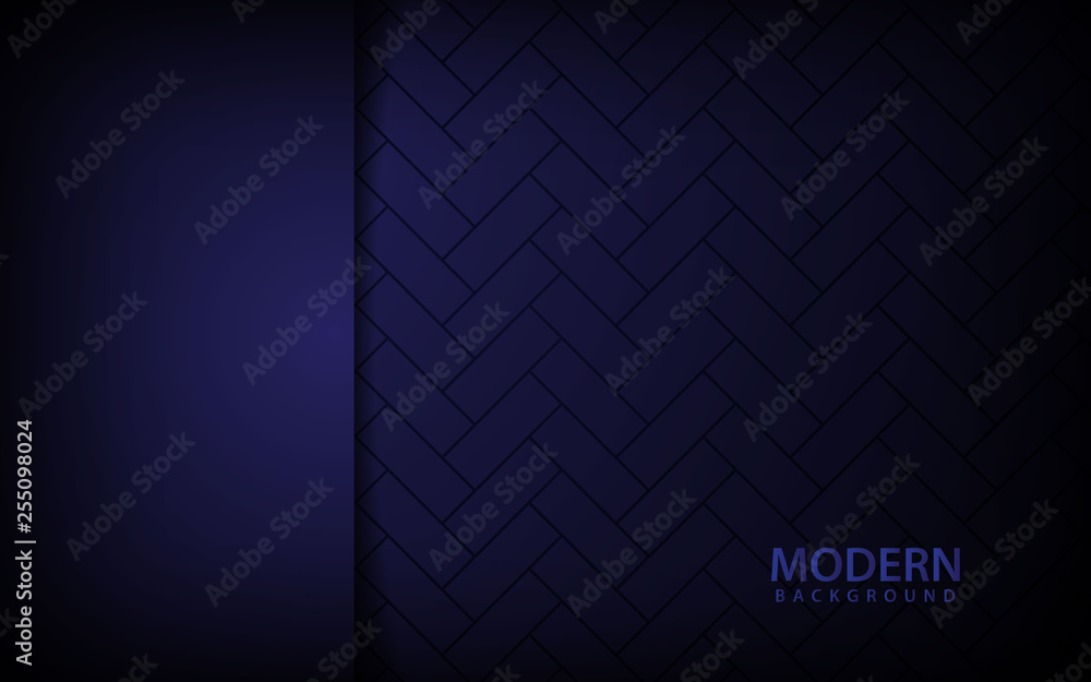 Poster dark blue abstract realistic background. overlap layer on pattern background. 3d backdrop. vector il