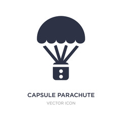 capsule parachute icon on white background. Simple element illustration from Astronomy concept.