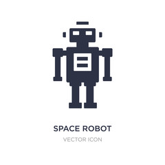 space robot icon on white background. Simple element illustration from Astronomy concept.