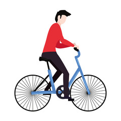 man riding bicycle