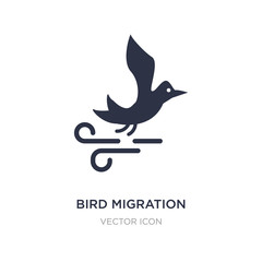 bird migration icon on white background. Simple element illustration from Autumn concept.