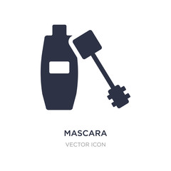 mascara icon on white background. Simple element illustration from Beauty concept.