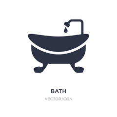 bath icon on white background. Simple element illustration from Beauty concept.