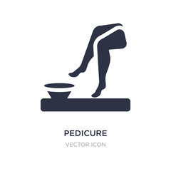 pedicure icon on white background. Simple element illustration from Beauty concept.