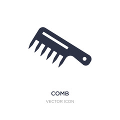 comb icon on white background. Simple element illustration from Beauty concept.