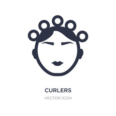 curlers icon on white background. Simple element illustration from Beauty concept.