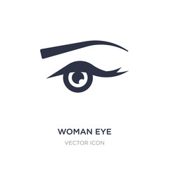 woman eye icon on white background. Simple element illustration from Beauty concept.