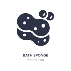 bath sponge icon on white background. Simple element illustration from Beauty concept.