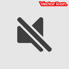 volume control icon isolated sign symbol and flat style for app, web and digital design. Vector illustration.