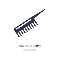 inclined comb icon on white background. Simple element illustration from Beauty concept.
