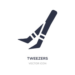 tweezers icon on white background. Simple element illustration from Beauty concept.