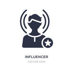influencer icon on white background. Simple element illustration from Blogger and influencer concept. - obrazy, fototapety, plakaty