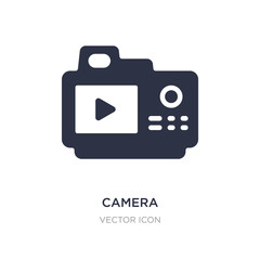 camera icon on white background. Simple element illustration from Blogger and influencer concept.